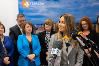 Rzeszów, 26.11.2022 r., Zdjęcie z konferencji dotyczącej uruchamiania programu, który umożliwia finansowanie procedury in vitro w Rzeszowie. | Fot. Grzegorz Bukała/ UM Rzeszowa